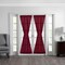 Threadmade Home Colette Faux Silk French Door Window Panel, Red - 54"W x 72"L
